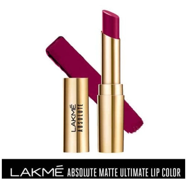 Lakme Absolute Matte Ultimate Lip Color with Argan Oil - Delicious Plum