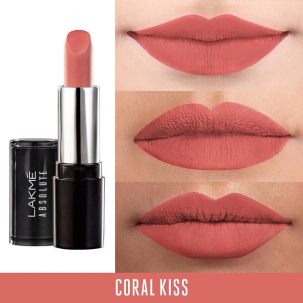 Lakme Absolute Matte Revolution Lip Color - 402 Coral Kiss - Image 2