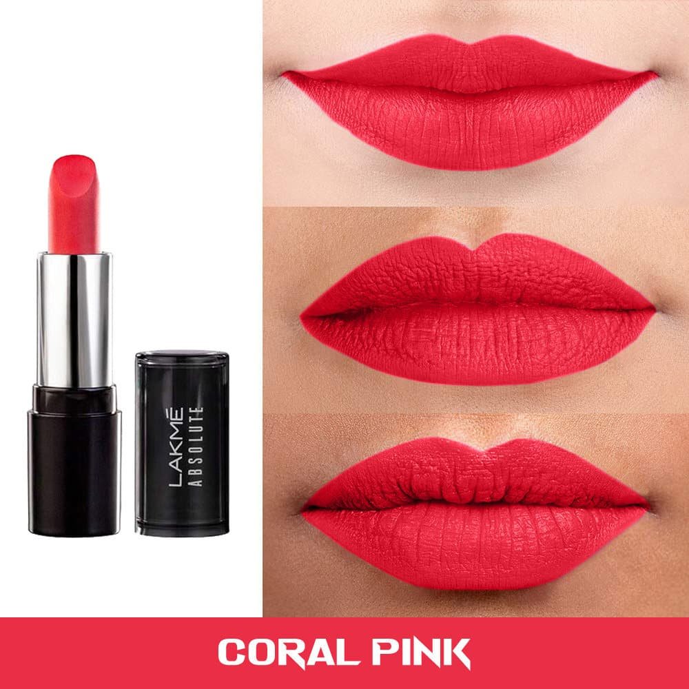 lakme coral pink lipstick