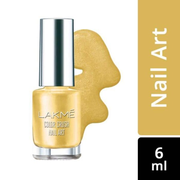 Lakme Color Crush Nail Art - Gold M12 - Image 2