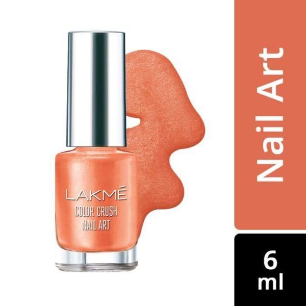Lakme Color Crush Nail Art - M17 Peach - Image 2