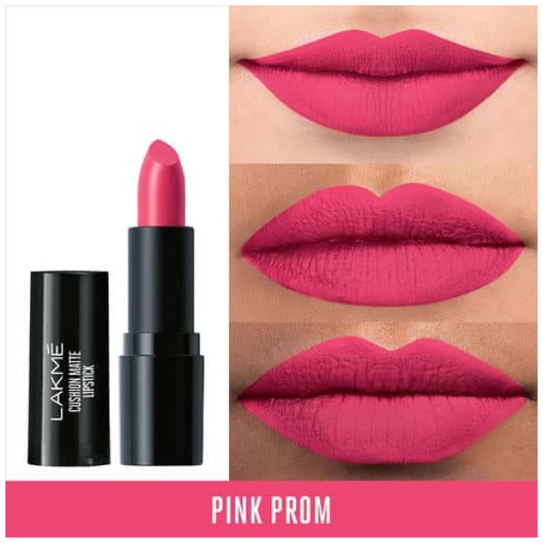 Lakme Cushion Matte Lipstick - Pink Prom - Image 2