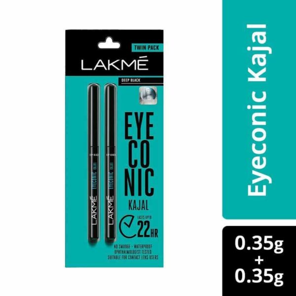 Lakme Eyeconic Kajal Twin Pack - Deep Black