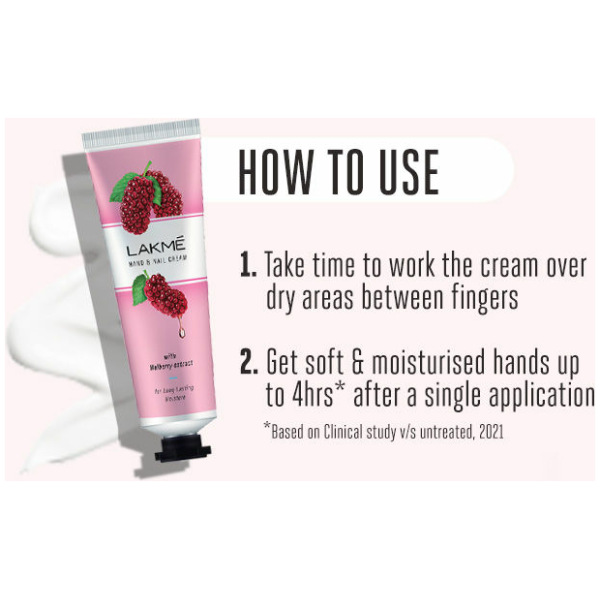 Lakme Hand & Nail Cream With Mulberry