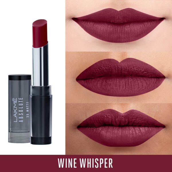 Lakme Absolute 3D Lipstick - Wine Whisper - Image 2