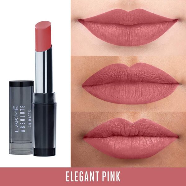Lakme Absolute 3D Lipstick - Elegant Pink - Image 2