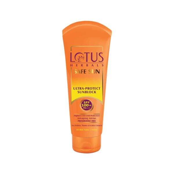 Lotus Herbals Safe Protect Sunblock SPF 100+ PA+++50G