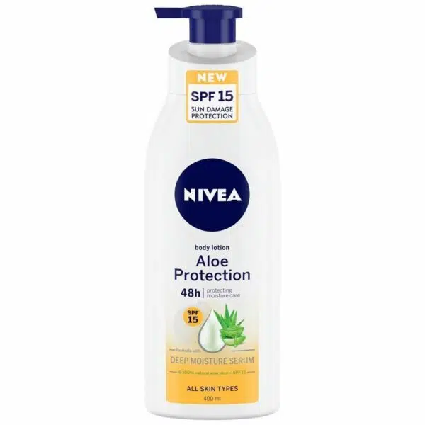 Nivea Aloe Protection 48H With SPF15 Body Lotion For All Skin Types 400Ml