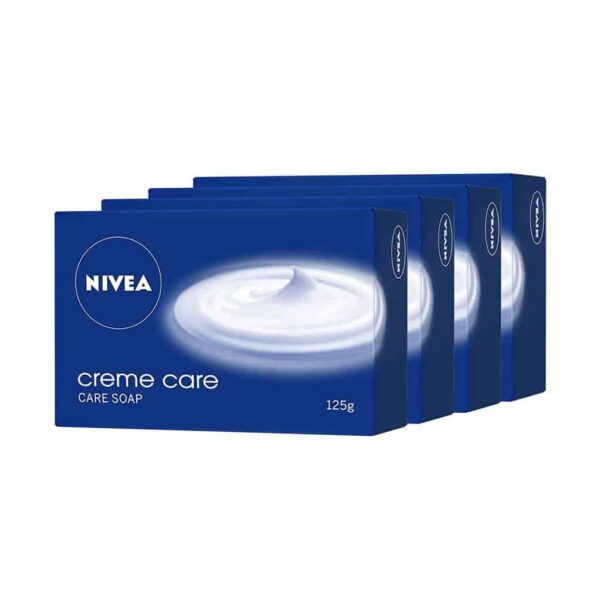 Nivea Soap Creme Care For Hands And Body 125g (4 Pieces)
