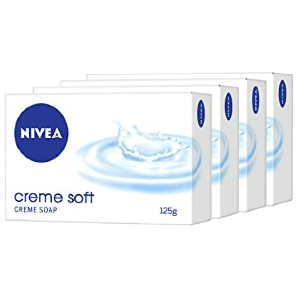 Nivea Soap Creme Soft For Hands And Body 125g 4 (4 X 125Gm )