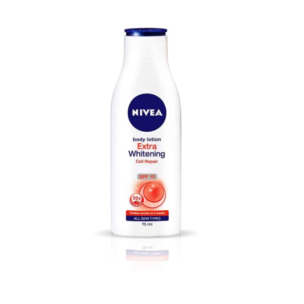 Nivea Extra Whitening Cell Repair SPF15 Body Lotion For All Skin Types 75Ml