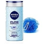 Nivea Men Pure Impact Shower Gel 250ml With Free Loofah