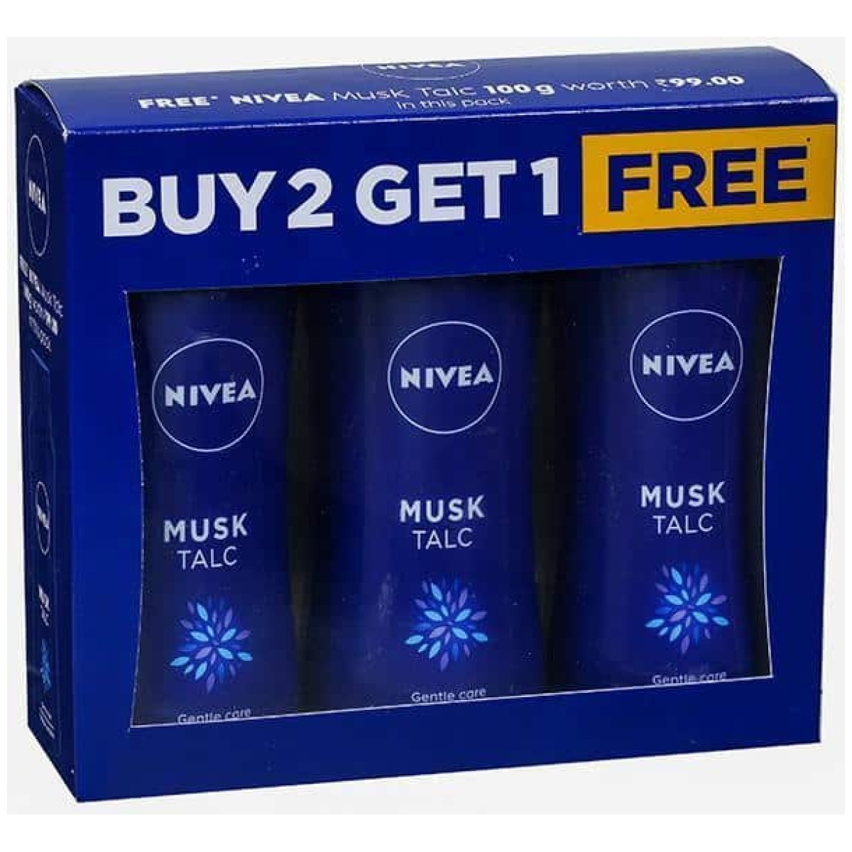 Nivea Musk Talc 100Gm ( Buy 2 Get 1)