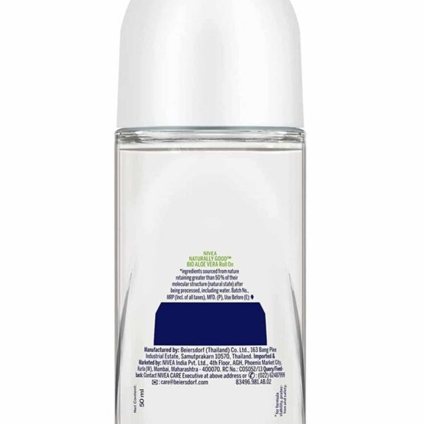 Nivea Naturally Good Deodorant Roll On Bio Aloe Vera with Natural Fresh Skin  50ml - Image 2