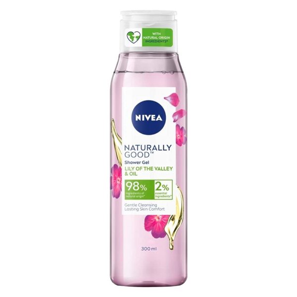 Nivea Naturally Body Wash Lily Valley & Oil Shower Gel 300Ml