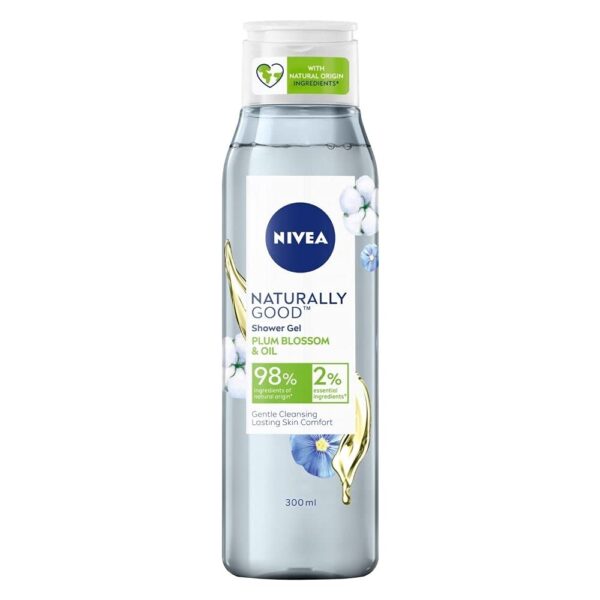 Nivea Naturally Good Body Wash Plum Blossom & Oil Shower Gel 300Ml