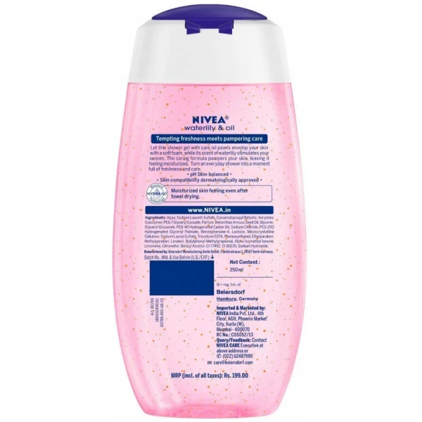 Nivea Shower Gel Waterlilly & Oil 125Ml - Image 2