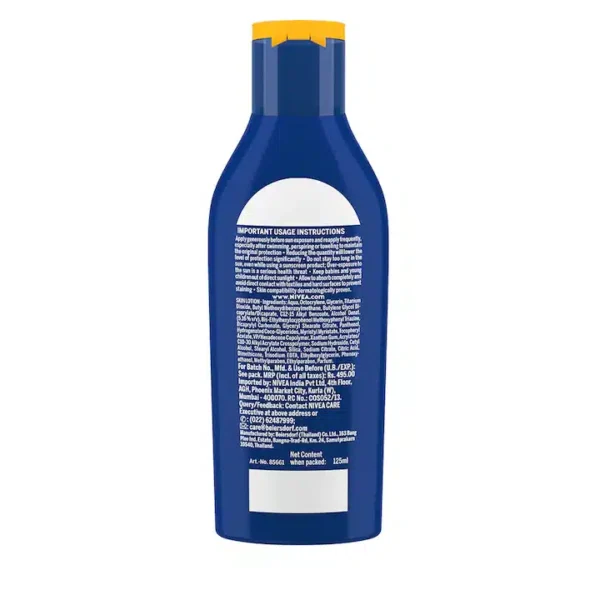 Nivea Sunscreen Lotion SPF 50 with Protection Water Resistant 125 ml - Image 2