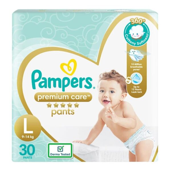 Pampers Premium Care Pants Large size baby diapers 30 Count