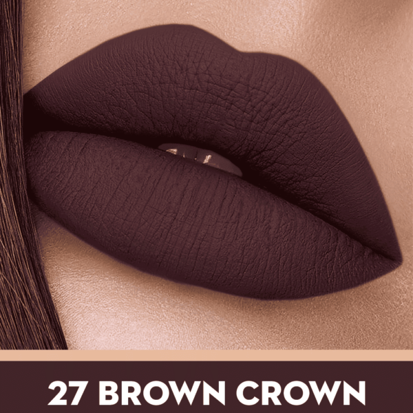 Sugar Smudge Me Not Liquid Lipstick 27 Brown Crown - Image 3
