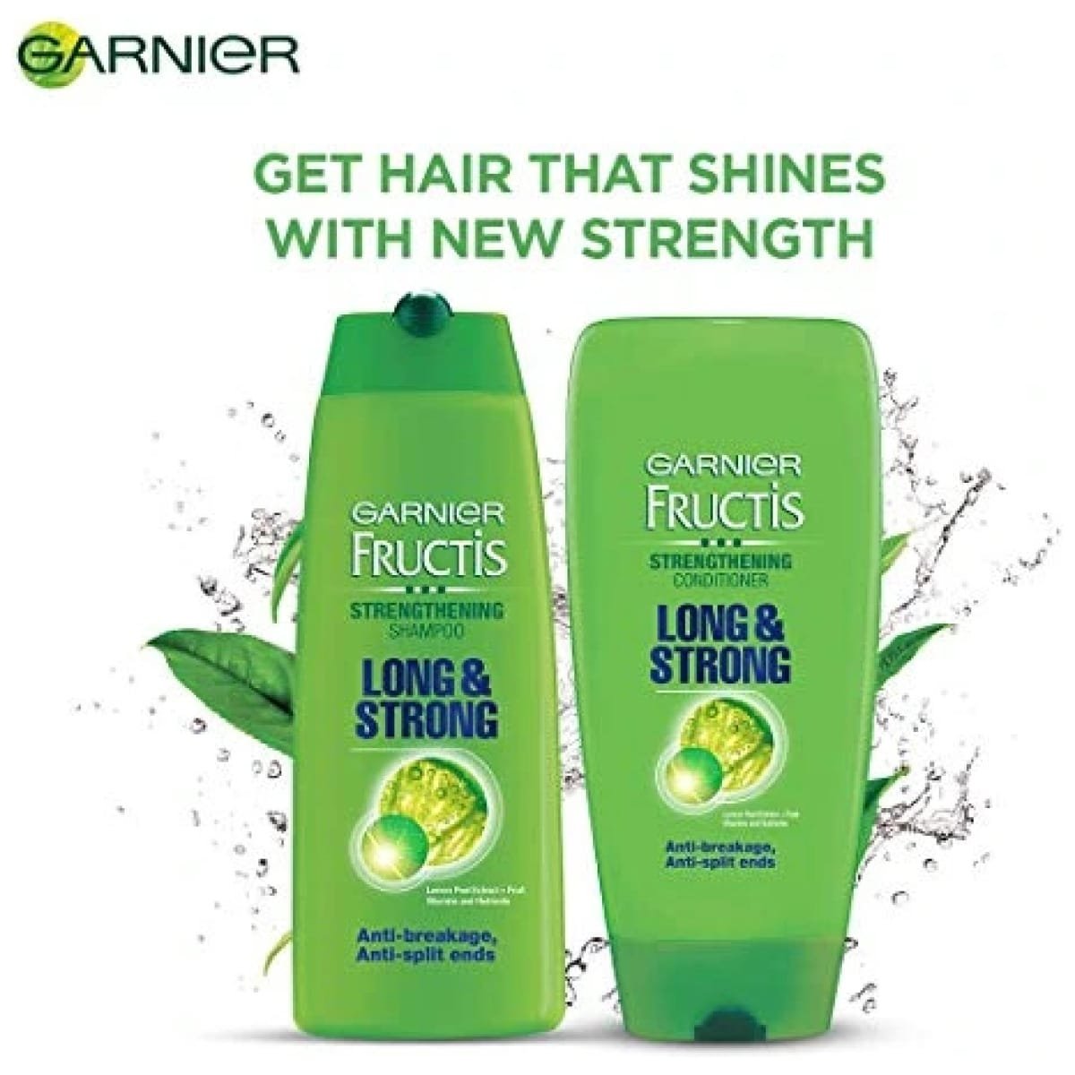 This shampGarnier Fructis Long and Strong Strengthening Shampoo 340mloo nourishes hair from the root, right down to the tip.