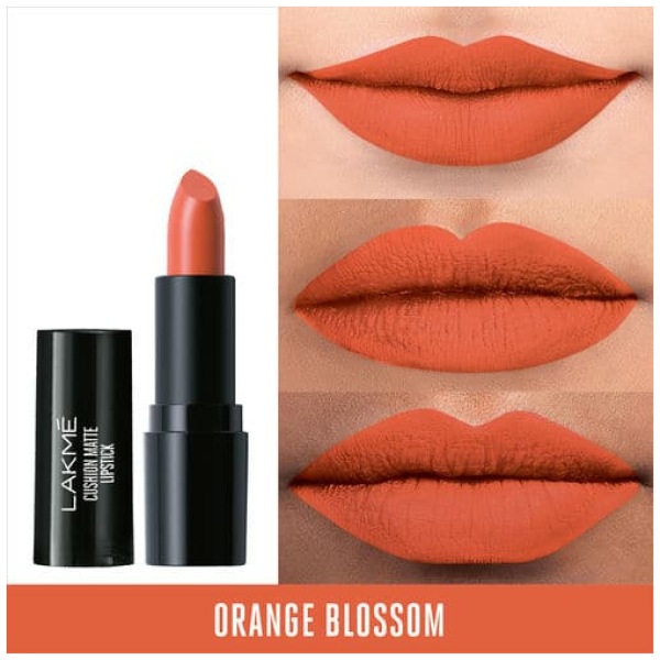 Lakme Cushion Matte Lipstick - CO2 Orange Blossom - Image 3