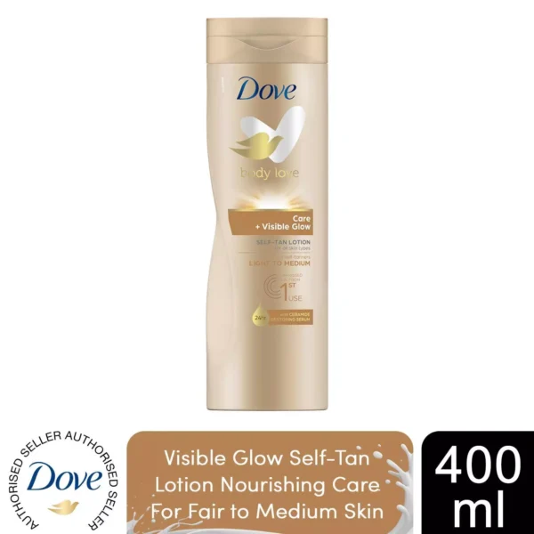 Dove Visible Glow Nourishing Self-Tan Lotion For Fair-Medium Skin 400Ml