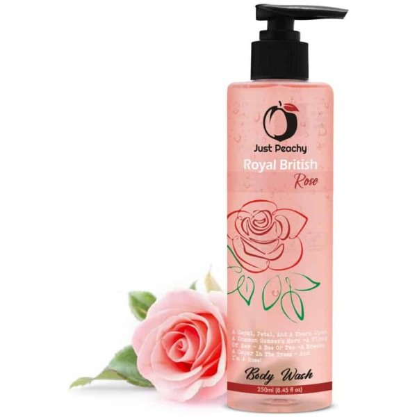 Just Peachy Royal British Rose Shower Gel Enriched With Rose & Vitamin E 250ml