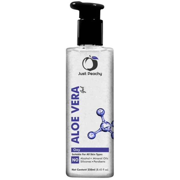 Just Peachy Aloe Vera Gel With Infused Oxygen & Vitamin E For All Skin Types 250ml