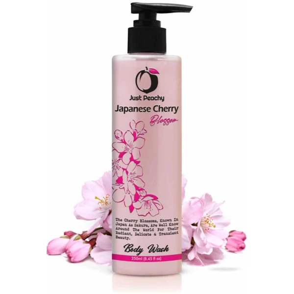 Just Peachy Japanese Cherry Blossom Shower Cream Enriched With Cherry Blossoms & Vitamin E 250ml