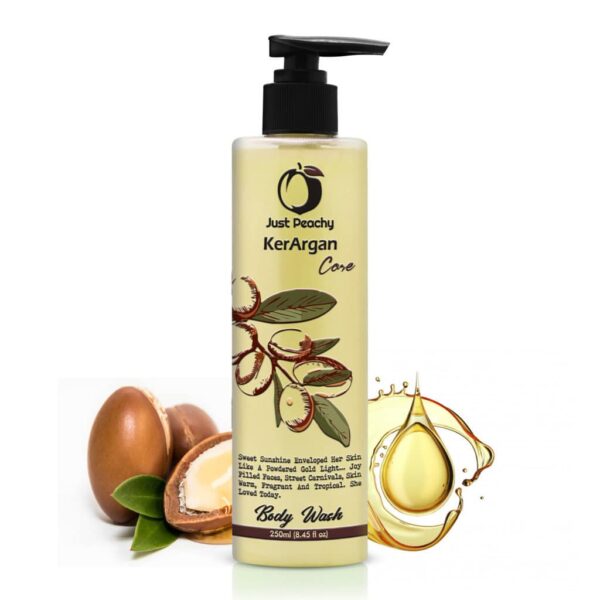 Just Peachy KerArgan Shower Cream Enriched With Keratin Moroccan Argan Oil & Vitamin E 250ml