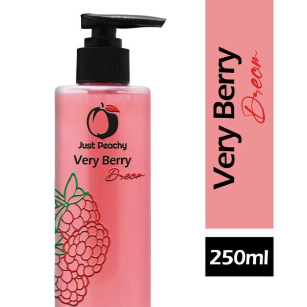 Just Peachy Very Berry Dream Shower Cream Enriched With Raspberry Strawberry & Vitamin E 250ml