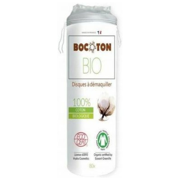 Bocoton Bio Round Cosmetic Cotton Pads White 80 count