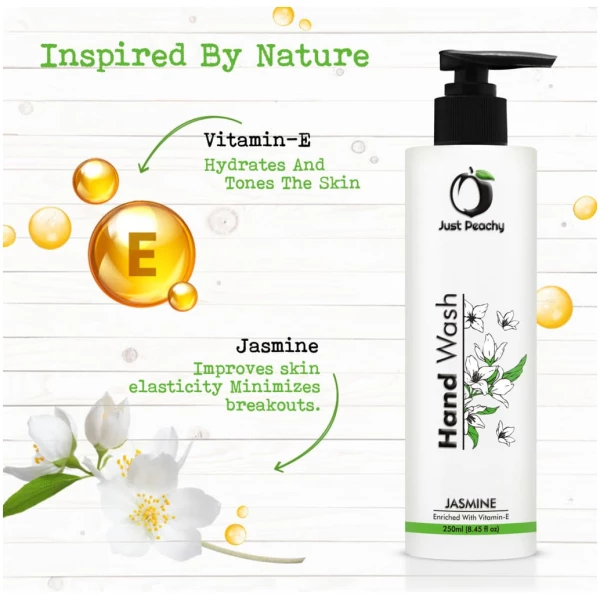 Just Peachy Moisturising Jasmine Hand Wash Enriched With Vitamin E 250ml