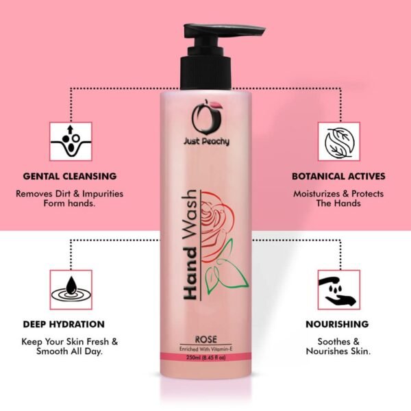 Just Peachy Moisturising Rose Hand Wash Enriched With Vitamin E 250ml