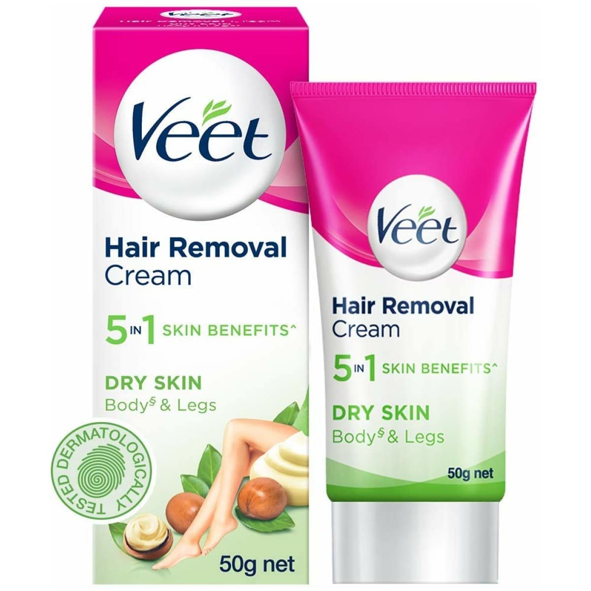 Veet Hair Removal Cream For Dry Skin 50Gm (Buy 2 Get 1 Free) 