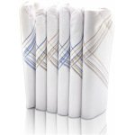 SHELTER Premium HandKerchiefs 100% Cotton Hankies White With Color Border Size 46 x 46 CM Pack of 6