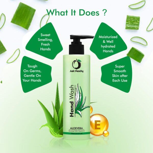 Just Peachy Moisturising Aloevera Hand Wash Enriched With Vitamin E 250ml