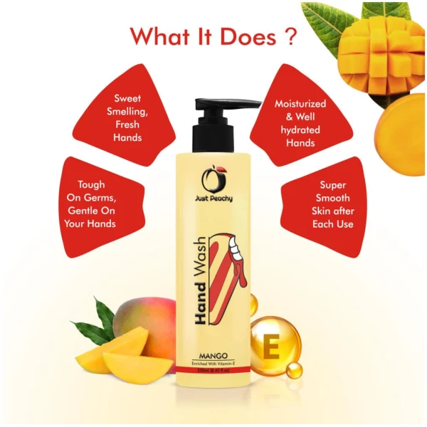 Just Peachy Moisturising Mango Hand Wash Enriched With Vitamin E 250ml