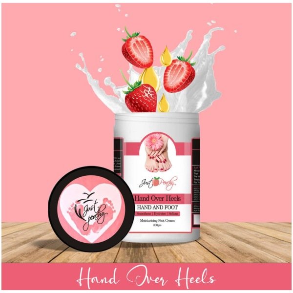 Just Peachy Face & Body Cream Non Sticky Quick Absorbing Body Butter For All Skin Types 100% Vegan Hand and Feet 800G