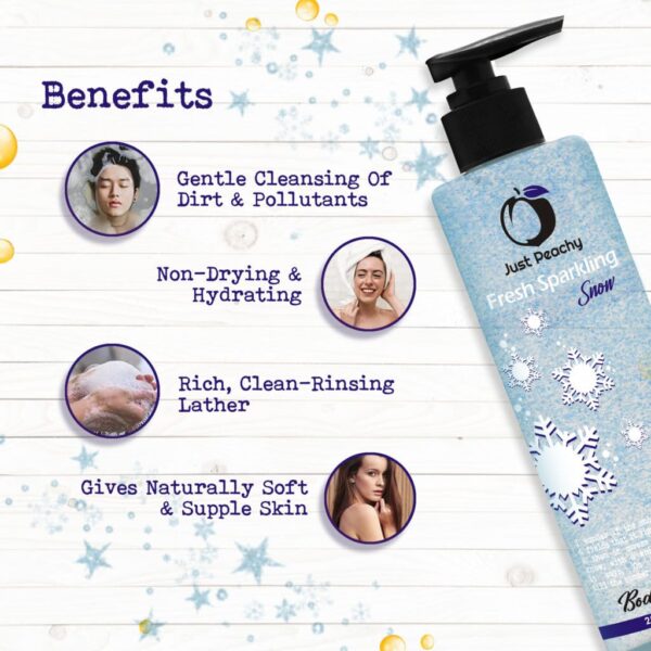 Just Peachy Fresh Sparkling Snow Shower Gel Enriched With Jojoba & Vitamin E 250ml