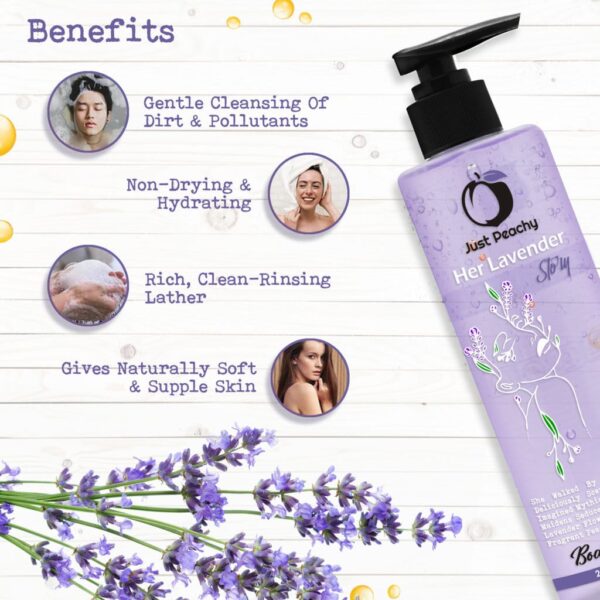 Just Peachy Her Lavender Story Shower Gel Enriched With Lavender & Vitamin E 250ml