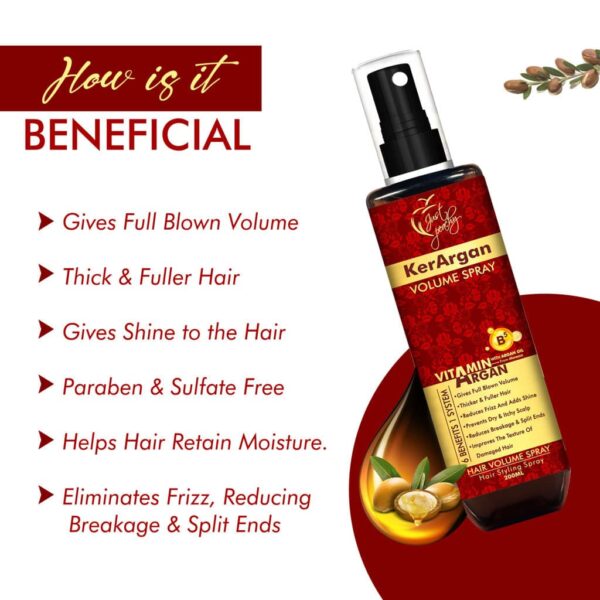 Just Peachy KerArgan Volume Hair Spray Argan Oil Vitamin B5 200ml