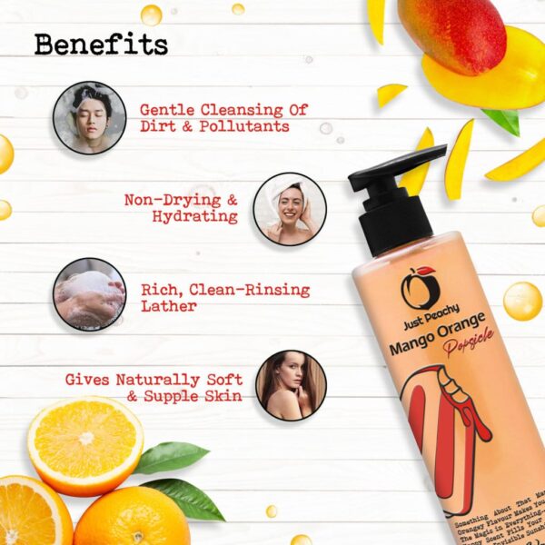 Just Peachy Mango Orange Popsicle Shower Cream Enriched with Mango Orange & Vitamin E 250ml