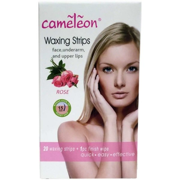 Cameleon Waxing Strips Face Underarm Variant Flavour Rose