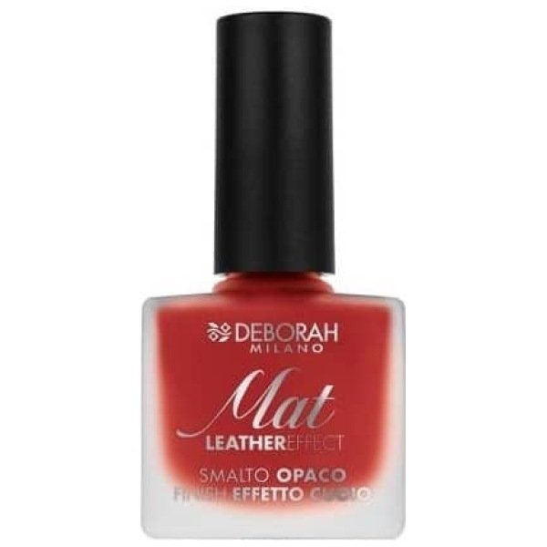 Deborah Milano Mat Leather Effect Nail Enamel 04 Red