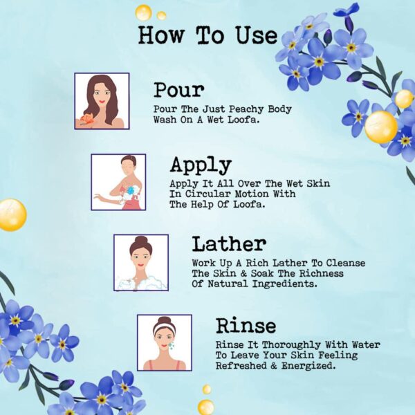 Just Peachy Forget Me Not Shower Cream Wash 250ml