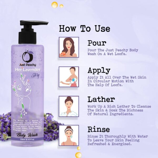 Just Peachy Her Lavender Story Shower Gel Enriched With Lavender & Vitamin E 250ml