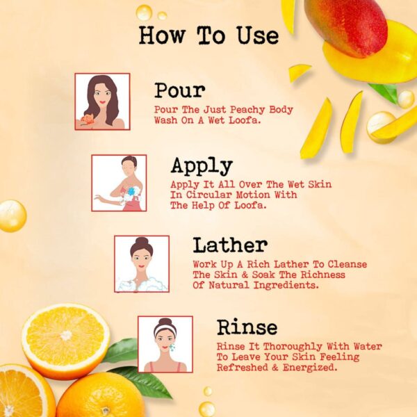 Just Peachy Mango Orange Popsicle Shower Cream Enriched with Mango Orange & Vitamin E 250ml