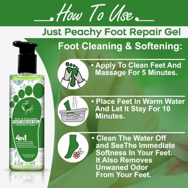 Just Peachy Miracle of Aloe Foot Repair Gel Cracked Heel Soothing Gel 250ml
